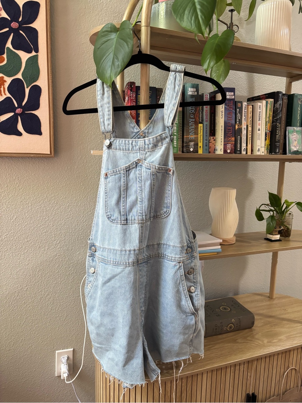 Old Navy Light Blue Denim Short Overalls